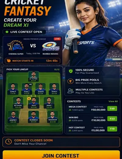 Wwwbet9 (bet 9) fantasy cricket & matchday visual 3